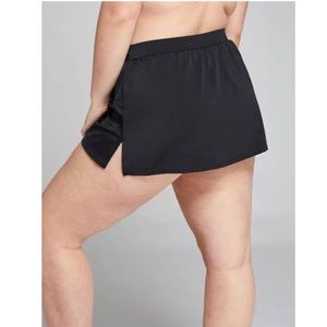 Lane Bryant Cacique | Black Slitted Swim Skirt